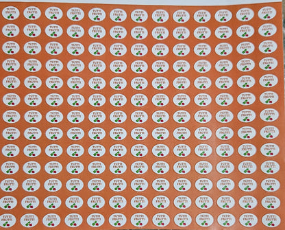 Tutti Frutti Flavour Small 0.5 inch Chocolate Stickers