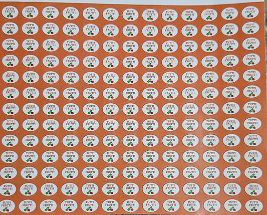 Tutti Frutti Flavour Small 0.5 inch Chocolate Stickers