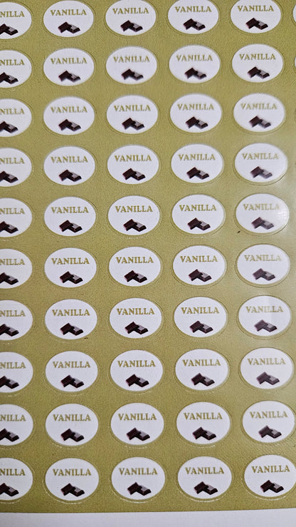 Vanilla Flavour Small 0.5 inch Chocolate Stickers