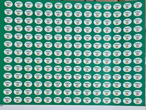 Pista Flavour Small 0.5 inch Chocolate Stickers